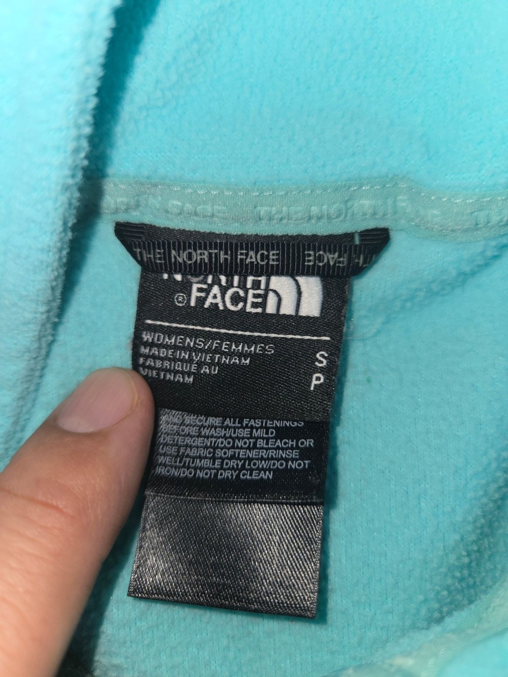 The North Face Womens Aqua Fleece Full-Zip Jacket Small Lightweight Warm - Picture 5 of 8